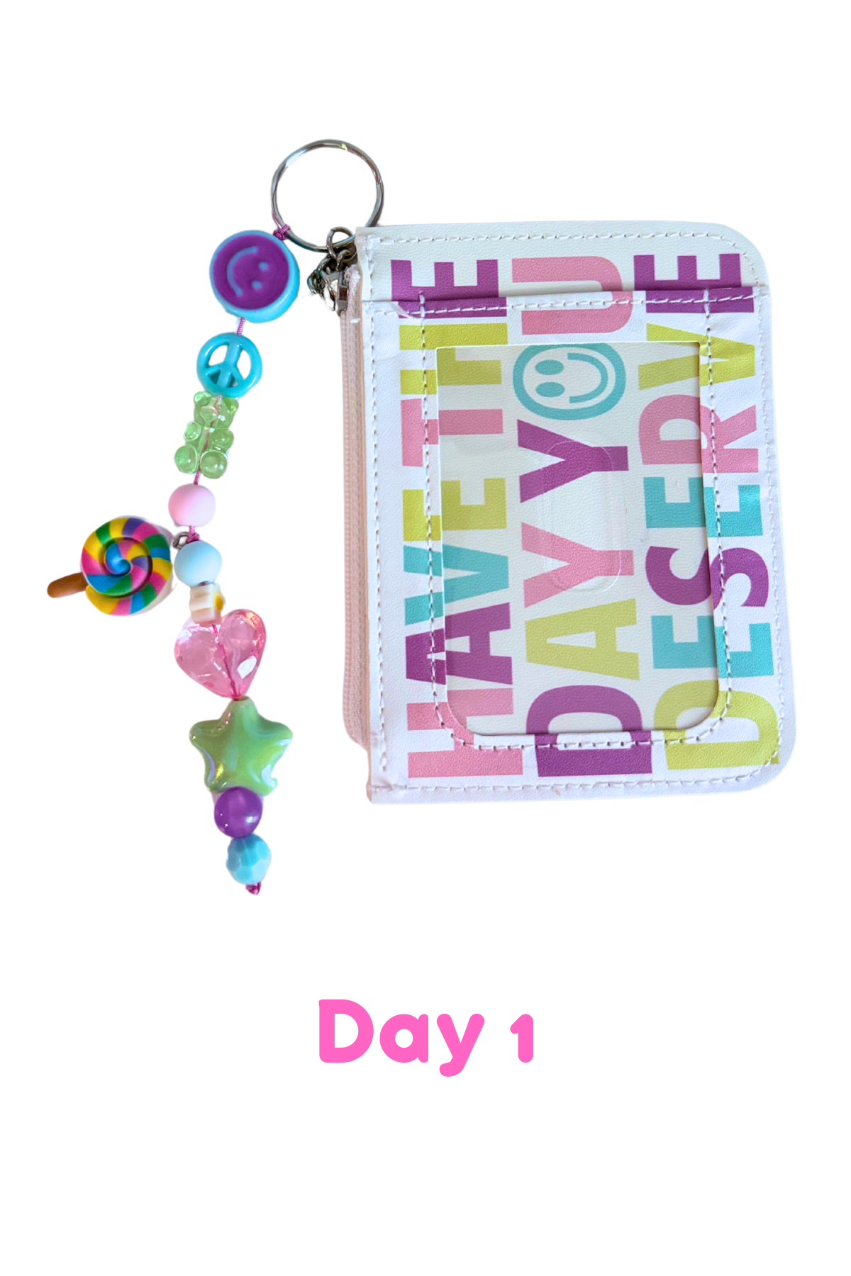 Beaded Coin Pouch + ID Holder Keychains