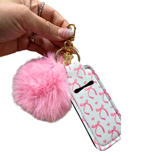 Coquette Lip Balm Holder Keychain