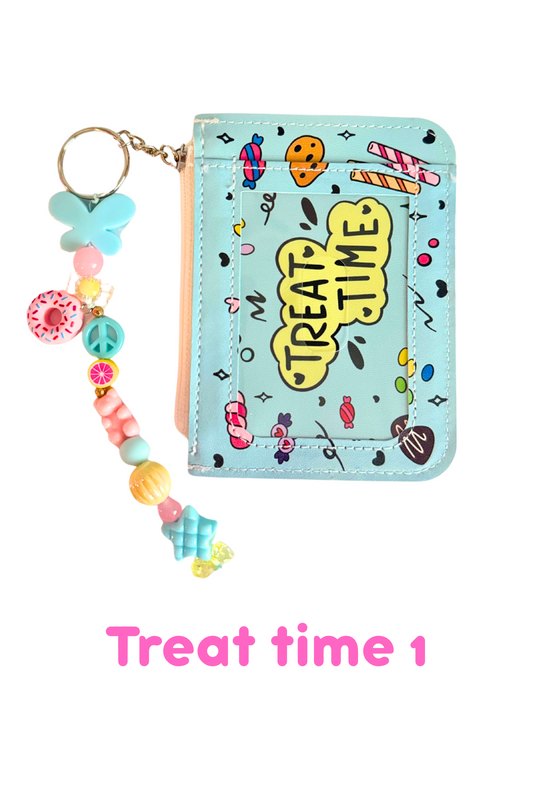 Beaded Coin Pouch + ID Holder Keychains