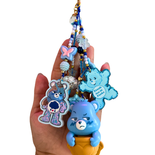 Grumpy Bear Bag Charm