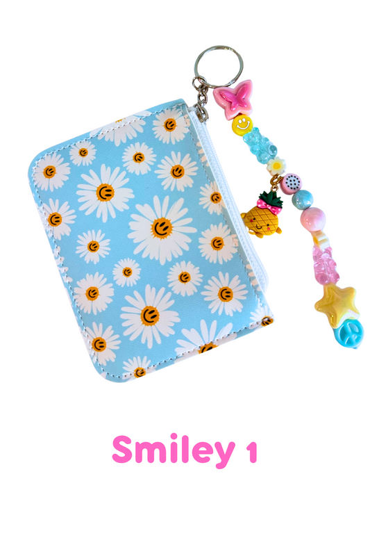 Beaded Coin Pouch + ID Holder Keychains