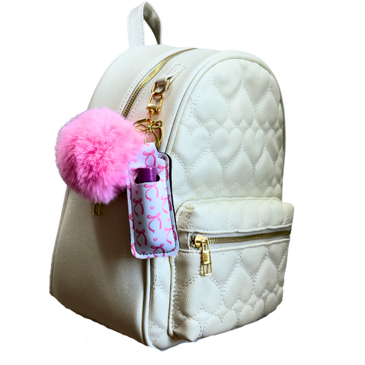 Coquette Lip Balm Holder Keychain